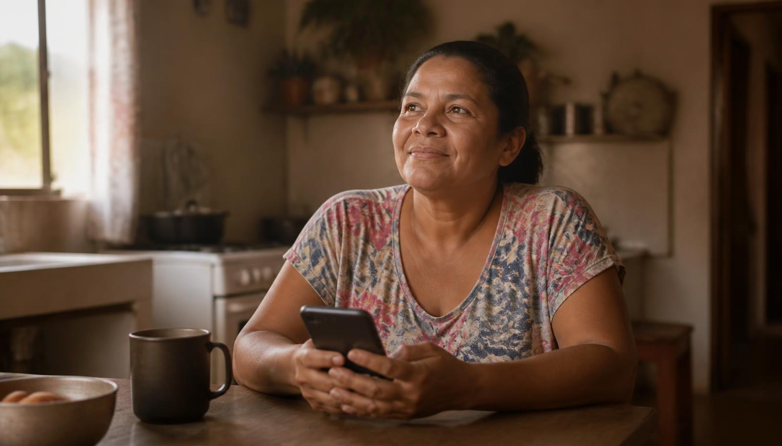 Pessoa usando o celular para entender seus direitos